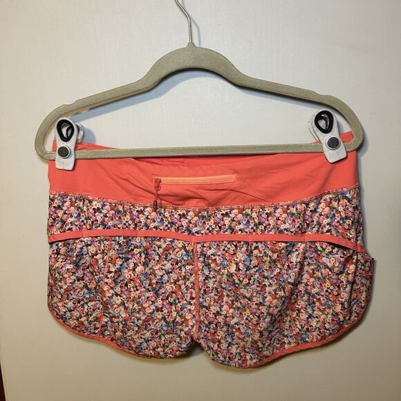 Lululemon Womens Run Speed Shorts Multicolor Prism Petal Atomic Floral Size 8 - Picture 2 of 5